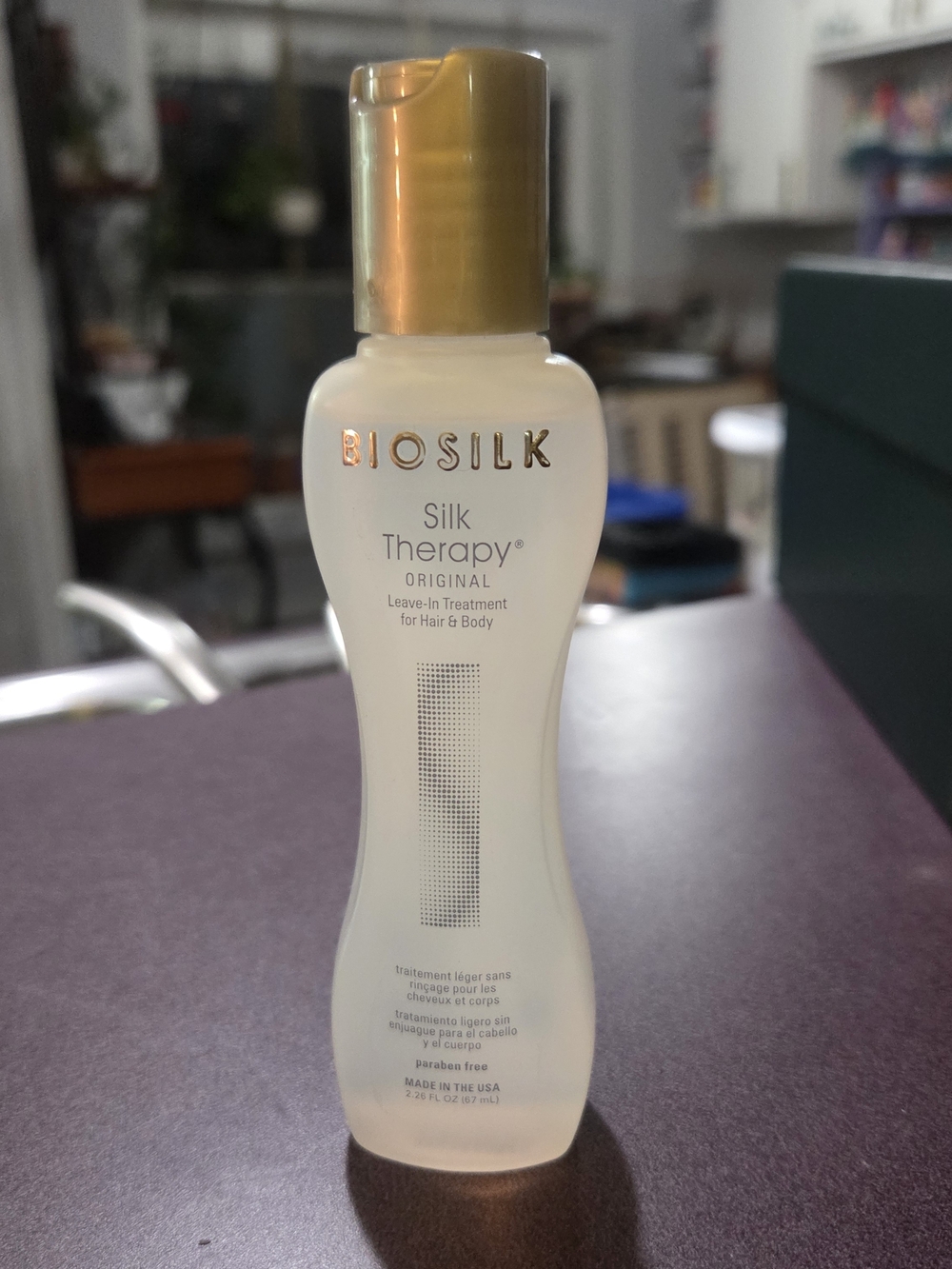 Biosilk Silk Therapy Original Leave-In Treatment - Gold Cap, Clear Bottle